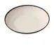 Yanco NA-709 – 9" Round Melamine Bowl, 28 oz (1‑3/4" H) White/Brown, Dishwasher Safe – 1 Dozen 1 image