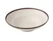 Yanco NA-811 Pasta Bowl, 11" Dia x 3¼" H, 20‑23 oz White Melamine with Brown Accent - Dozen 1 image