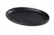 Yanco NB-208 Black Oval Porcelain Plate, 8"¼ W x 5½" D x ¾" H, Rolled Edge - Dozen 1 image