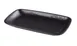 Yanco NB-514 Noble Black Rectangular Porcelain Plate, 14" x 7-1/2" x 1-3/4", Rolled Edge - Dozen 1 image