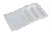 Yanco NC-1765 White Melamine Taco Plate, 14-3/4" L x 8-3/4" W x 1-3/4" H, 4-Compartment - Dozen 1 image
