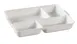 Yanco NC-4420 - 9-1/2" x 7" x 1-1/4" 4‑Compartment Melamine Plate, White, Dishwasher Safe - Dozen 1 image