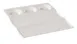 Yanco NC-4600 - 9" x 8" White Melamine 5‑Compartment Plate, Heavy‑Duty, Dishwasher Safe - Dozen 1 image