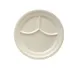 Yanco NC-510I Nu-Classic 9½" Melamine Compartment Plate, 3 Compartments, Ivory - Dozen 1 image