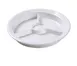 Yanco NC-511I 9" Ivory Melamine Plate, 3‑Compartment Cup Holder, Dishwasher Safe - Dozen 1 image