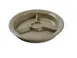 Yanco NC-511S Nu-Classic 9" Sand Melamine 3-Comp Round Plate with Cup Holder, Dishwasher Safe - Dozen 1 image