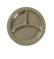 Yanco NC-512S 9" Sand Melamine 3‑Compartment Plate, Beveled Foot, Dishwasher Safe - Dozen 1 image