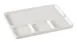 Yanco NC-7510 Tray, 4-Comp Rectangular, 9-1/4" x 6-3/4" White Melamine, Dishwasher Safe - Dozen 1 image
