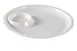 Yanco NC-7521 10" Round Tray, White Melamine, 2 Compartments, Heavy-Duty, Dishwasher Safe - Dozen 1 image