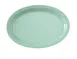 Yanco NS-510G - 9-3/4" L x 6-3/4" W Oval Melamine Platter, Green, Dishwasher Safe, NSF - Dozen 1 image