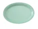 Yanco NS-516G - 15-1/2" L x 10-3/4" W Oval Melamine Platter, Green, Dishwasher Safe - Dozen 1 image