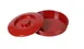 Yanco NS-608R - 8" Red Melamine Tortilla Server with Lid, Dishwasher Safe, NSF - Dozen 1 image