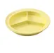 Yanco NS-701Y - 8-3/4" Yellow Melamine 3-Compartment Plate, Dishwasher Safe - Dozen 1 image