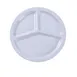 Yanco NS-702W 10" White Melamine 3-Compartment Plate, Dishwasher Safe, NSF - Dozen 1 image