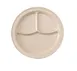 Yanco NS-703T - 10" Tan Melamine 3‑Compartment Round Plate, Dishwasher Safe - Dozen 1 image