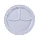 Yanco NS-703W - 10" Round Melamine 3‑Compartment Plate, White, Dishwasher Safe - Dozen 1 image