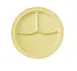 Yanco NS-703Y - 10" Yellow Melamine 3-Compartment Plate, Dishwasher Safe, NSF, Heavy Weight - Dozen 1 image
