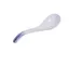 Yanco OC-7002 Soup Spoon, 6.5" Porcelain White/Blue Design, Dishwasher/Oven/Microwave Safe - Dozen 1 image