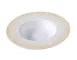 Yanco OP-509 Dessert Bowl, 10 oz, 9 1/8" Dia × 1 7/8" H, Round White/Brown Melamine - Dozen 1 image