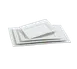 Yanco PL-208 Pride Land Rectangular Plate, 8" x 5" White Porcelain, Dishwasher Safe - Dozen 1 image