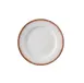 Yanco PR-107 Porto Bread Plate, 7 1/4" Dia 3/4" H, White & Brown China, Dishwasher Safe - Dozen 1 image