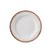 Yanco PR-109 Dinner Plate 9 1/4" Dia x 7/8" H China White/Brown Dishwasher & Microwave - Dozen 1 image