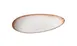 Yanco PR-311 Oval Plate, 11 3/4" W x 7" D x 1 7/8" H, White/Brown China, Dishwasher Safe - Dozen 1 image