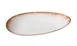 Yanco PR-313 Oval Plate, 13 3/4" W x 8 1/4" D x 2 1/8" H, White/Brown China, Safe - Dozen 1 image