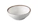 Yanco PR-502 Sauce Dish, 1.5 oz, 2 7/8" Dia x 1" H, White/Brown Dishwasher/Microwave Safe - Dozen 1 image