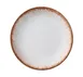 Yanco PR-707 China Plate, 7 1/4" Dia x 3/4" H, White/Brown, Round Coupe Rim - Dozen 1 image