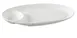 Yanco PS-2013 - 13" Oval White Porcelain Plate with Sauce Compartment - Dozen 1 image