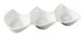 Yanco PS-2111 11" Porcelain Plate, White, Free-Form, 3-Oz. 3 Compartments, Dishwasher Safe - Dozen 1 image