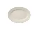 Yanco RE-13 Recovery Platter, Oval 11-1/2" L x 8" W, Wide Rim Edge, American White Ceramic - Dozen 1 image