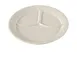 Yanco RE-309 - 9-1/2" Round Ceramic China Platter, 3-Compartment, White, Dishwasher Safe - Dozen 1 image