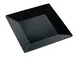 Yanco RM-114BK - 14" x 14" Square Melamine Plate, Black, Dishwasher Safe - Dozen 1 image