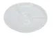 Yanco RM-821 - 12¼" 4-Compartment Melamine Plate, White, 1" Sauce Holder for RM-032 - Dozen 1 image