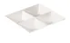 Yanco RM-822 - 11-1/2" x 11-1/2" x 1-1/2" 4-Comp Melamine Plate White, Dishwasher Safe - Dozen 1 image