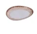 Yanco RO-002 Oval Porcelain Saucer, 6" L x 4-1/2" W White/Brown, Dishwasher Microwave Safe - Dozen 1 image