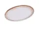 Yanco RO-2310 Oval Porcelain Platter 10" x 6-3/4" x 1" White/Brown Glaze Dishwasher Safe - Dozen 1 image