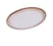 Yanco RO-2312 Oval Platter, 12" x 8-1/4" x 1-1/4", White/Brown Porcelain, Dishwasher Safe - Dozen 1 image