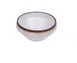 Yanco RO-2808 Round Porcelain Bowl, 8" Dia x 3½" H, 46 oz White/Brown Glazed DishwasherSafe - Dozen 1 image