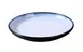 Yanco SN-210 Plate – 10" W x 7 1/8" D x 1" H, Two‑Tone White/Black Melamine, Oval Design - Dozen 1 image