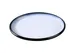 Yanco SN-212 Sentry Oval Plate 12" W x 8½" D x 1⅛" H White/Black Melamine Dishwasher‑Safe - Dozen 1 image