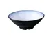 Yanco SN-608 Bowl, 30 oz (8" Dia × 2 7/8" H), White/Black Melamine, Dishwasher‑Safe - Dozen 1 image