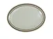 Yanco SS-211 Oval Platter, 11-1/2" X 8", Melamine, Beige/Brown Band, NSF, Dishwasher Safe - Dozen 1 image