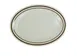 Yanco SS-214 - 14" x 10" Oval Melamine Platter, Beige Brown Band, Dishwasher Safe, NSF - Dozen 1 image