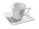 Yanco SW-001 Sea Wave Cup, 7 Oz, 3-3/8" Dia x 3-1/2" H, Porcelain, Microwave Safe - Dozen 1 image
