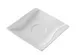Yanco SW-002 Sea Wave Saucer, 5-1/2" x 5-1/2" White Porcelain, Dishwasher/Oven/MW Safe - Dozen 1 image