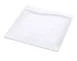 Yanco SW-109 Sea Wave Square Plate, 9" x 9", Bone White Porcelain, Dishwasher Safe - Dozen 1 image