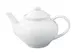Yanco TP-3 - 40 Oz White Porcelain Coffee Pot Raised Lid, 8½"L×5½"W×4¾"H, Microwave Safe - Dozen 1 image